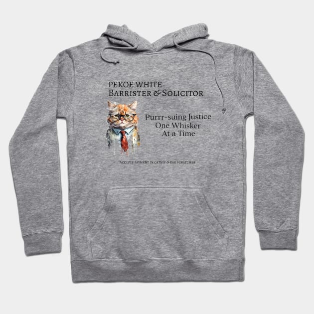 Cat Lawyer - Barrister & Solicitor Hoodie by Jambuki Designs